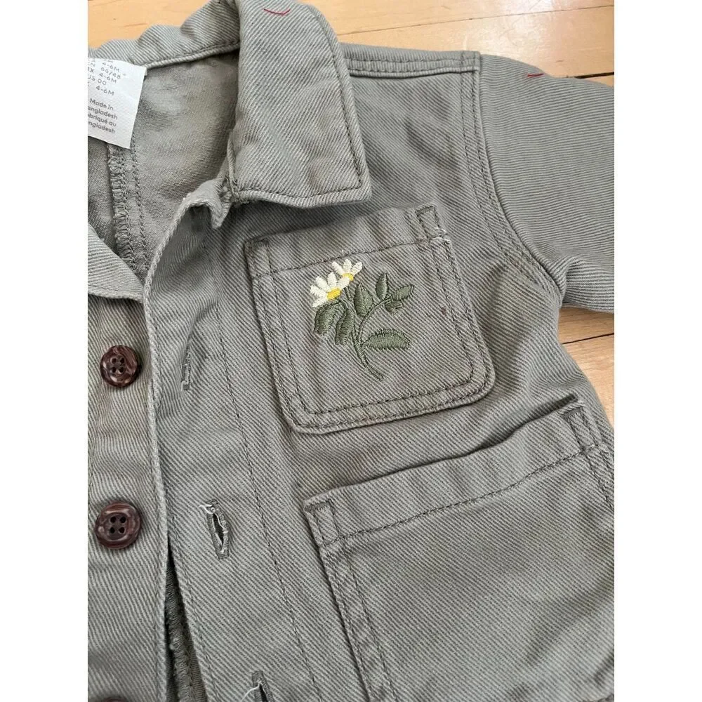 H&M 100% Cotton Toddler Embroidered Jacket